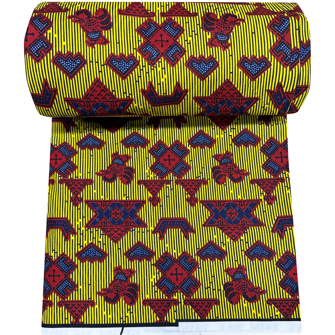 Vibrant African Ankara Fabric Dutch Super Wax 100% Polyester Garment Making Material
