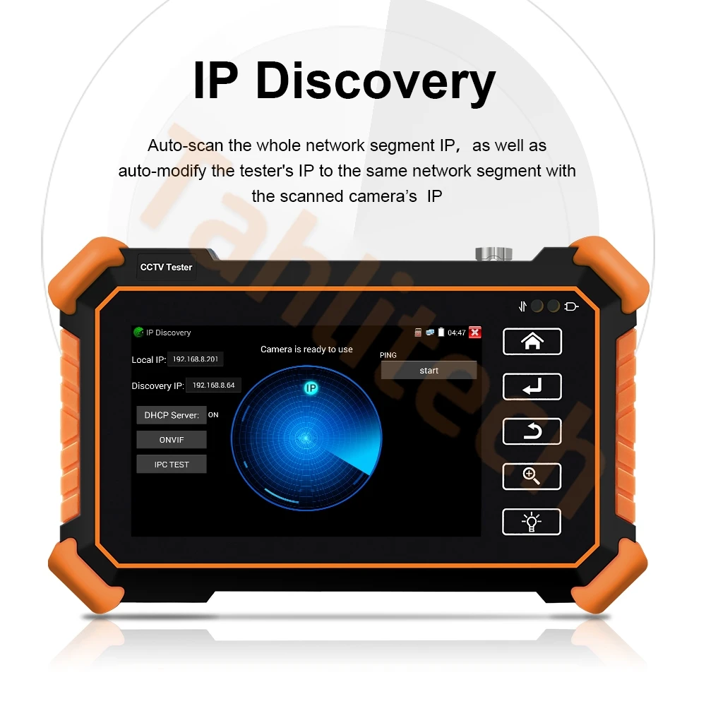 IPC-1910 CCTV Tester 4-Inch Full 8MP POE Digital Cable Tracer IP CVI TVI AHD Analog Monitor IP Camera Tester with DC12V Output