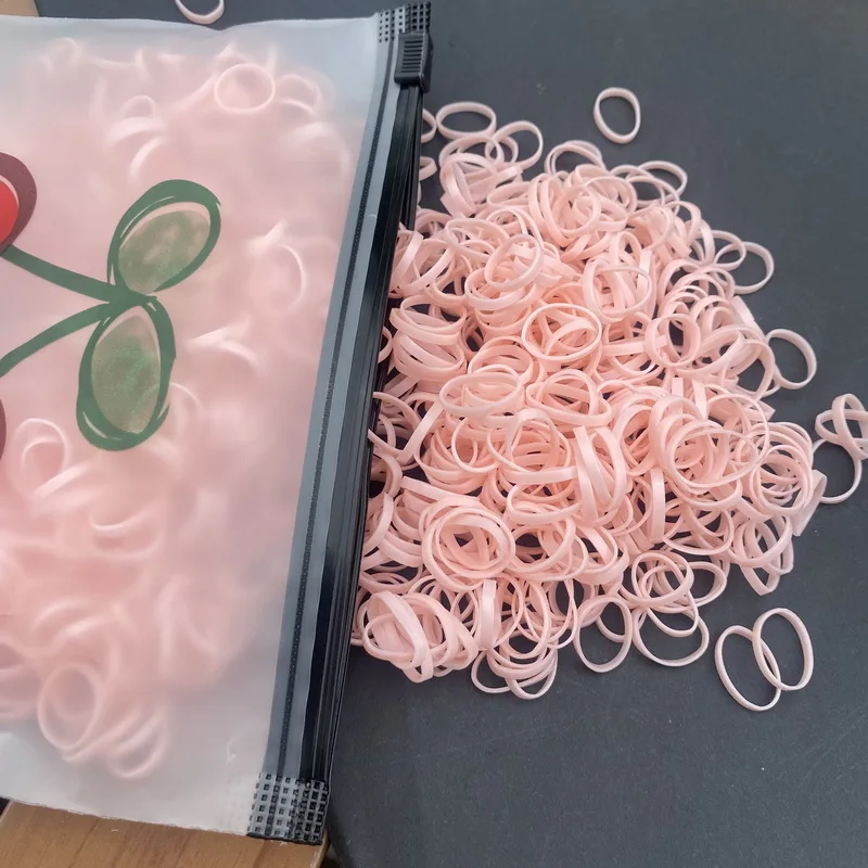 1000 Stück dicke Einweg gummibänder Baby haargummi mädchen Pferdes chwanz Kinder haar elastische breite Haar gummis für Kinder haarschmuck mädchen – Detail 11