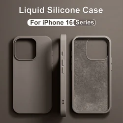 16 Pro Max Shockproof Phone Case For Apple iPhone 13 14 11 12 15 16 Pro Max 16 Plus New Liquid Silicone Bumper Cases Soft Cover