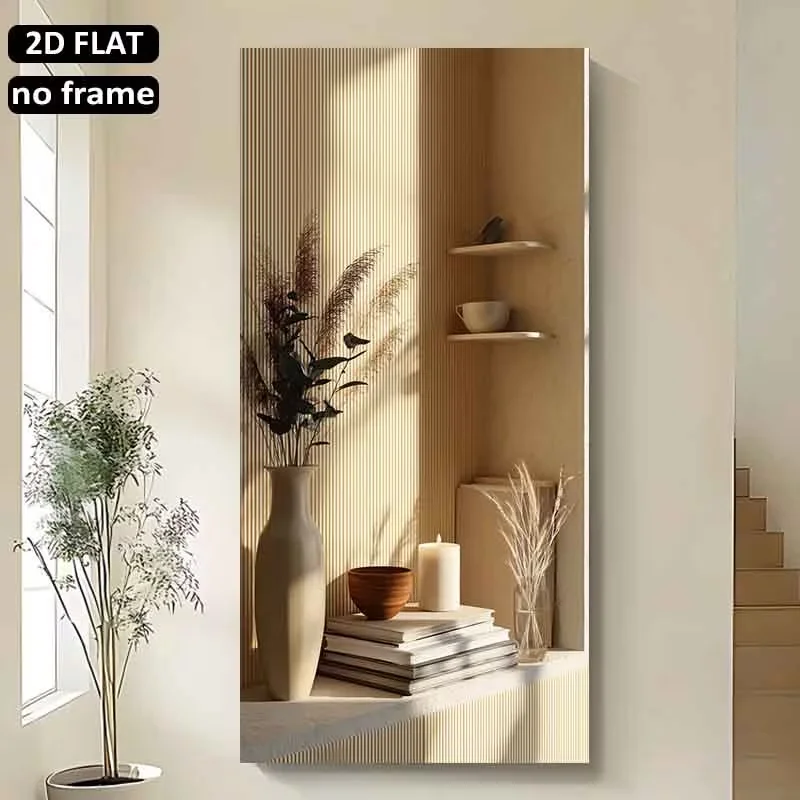2D Flat, 2D Posters And Prints, 1pc, Size 27.56 X 55.12 Inches / 70 X 140 Cm, Frameless Large Canvas Print. Minimalist Decor wit