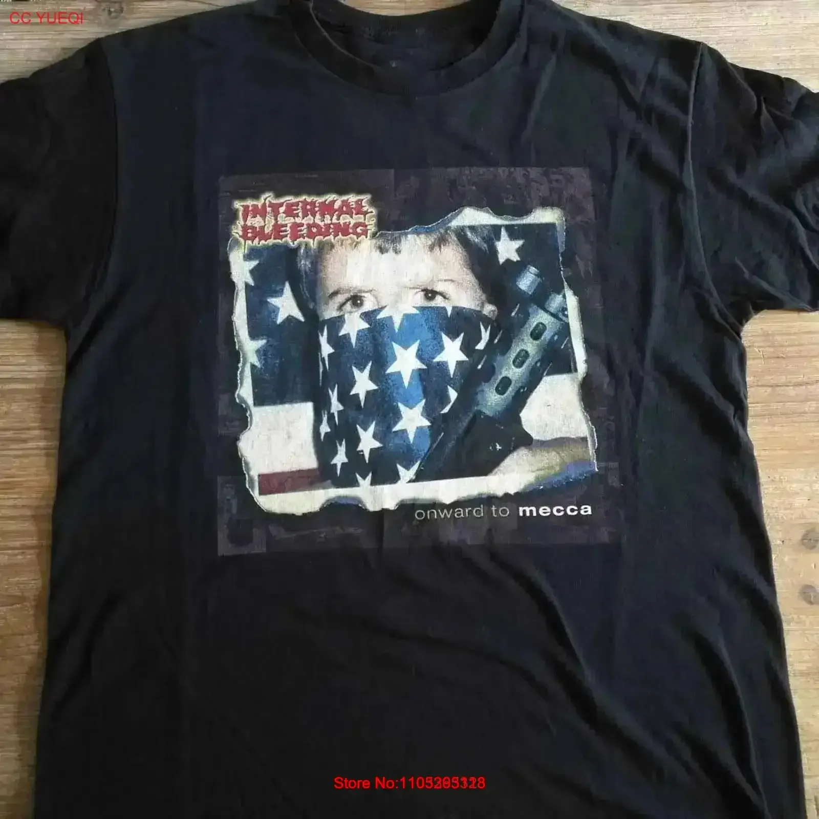 Internal Bleeding Band Onward To Mecca T Shirt Black S 5XL 1P0905 vintage Washed Stretched streetwear Breathable Stylish Casual
