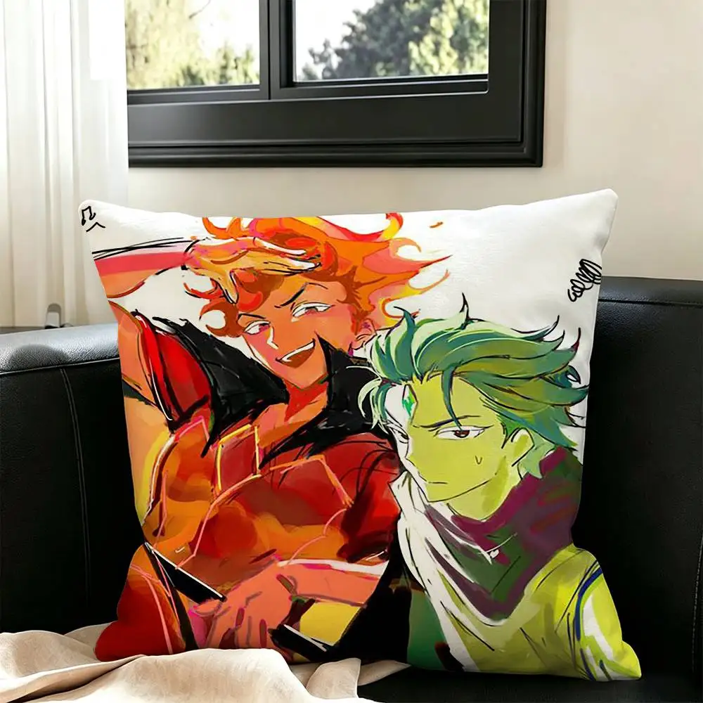 Fire S-Spirit Cookie Run  Pillow Case Square Double-Sided Sofa Cushion Cover Bedroom Bedside Pillow