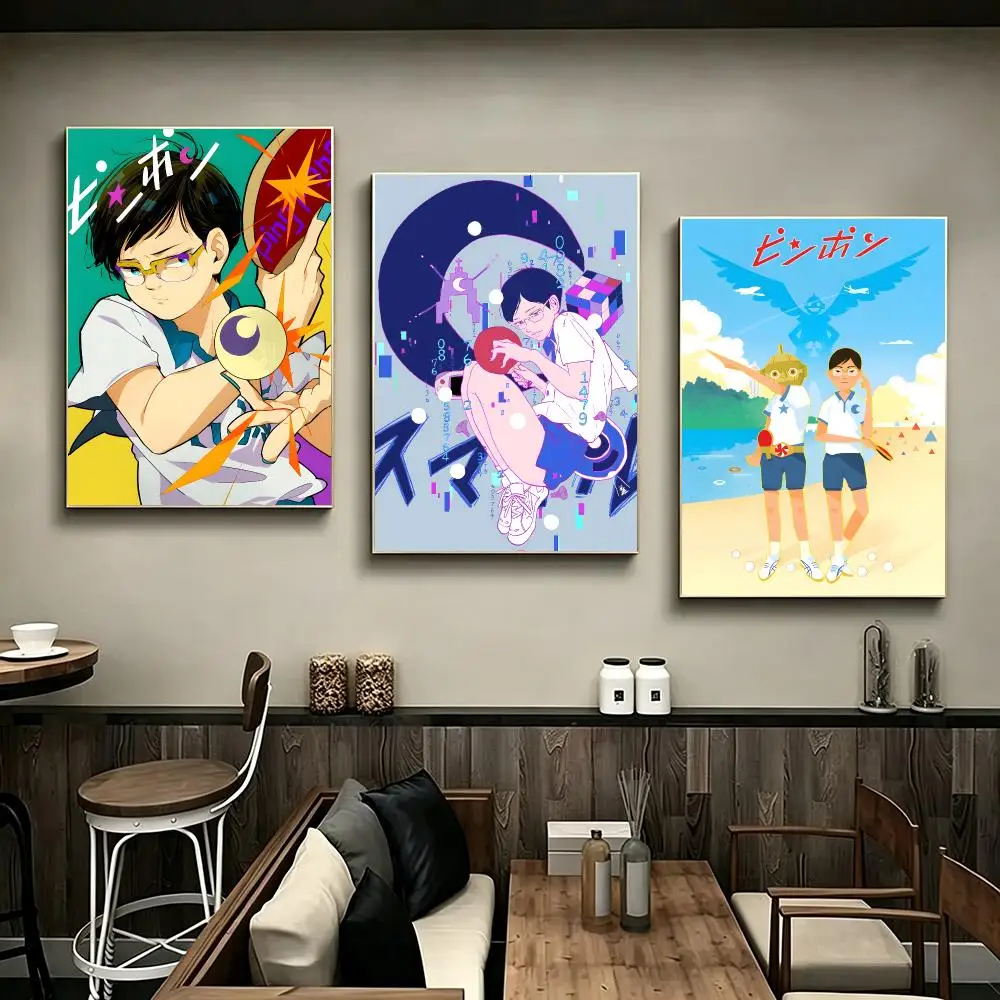 Anime Ping Pong The Animation Poster Poster HD Printing Modern Minimalist Style Wall Art Home Decor For Office Bedroom Gift