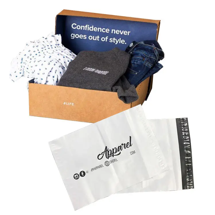 Custom sustainable compostable biodegradable postal E-commerce clothing packaging mail mailer courier packing shipping bags