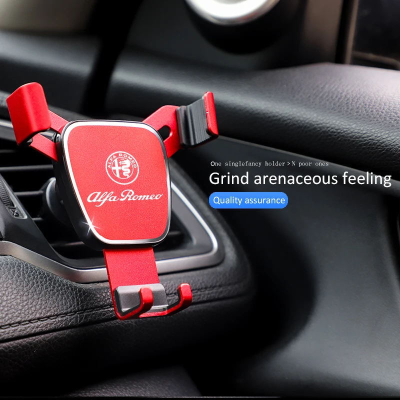 ABS Car Accessories Universal Matte Phone Holder For Alfa Romeo Giulietta GT 159 147 156 Mito Brera Giulia F1 Stelvio Volante