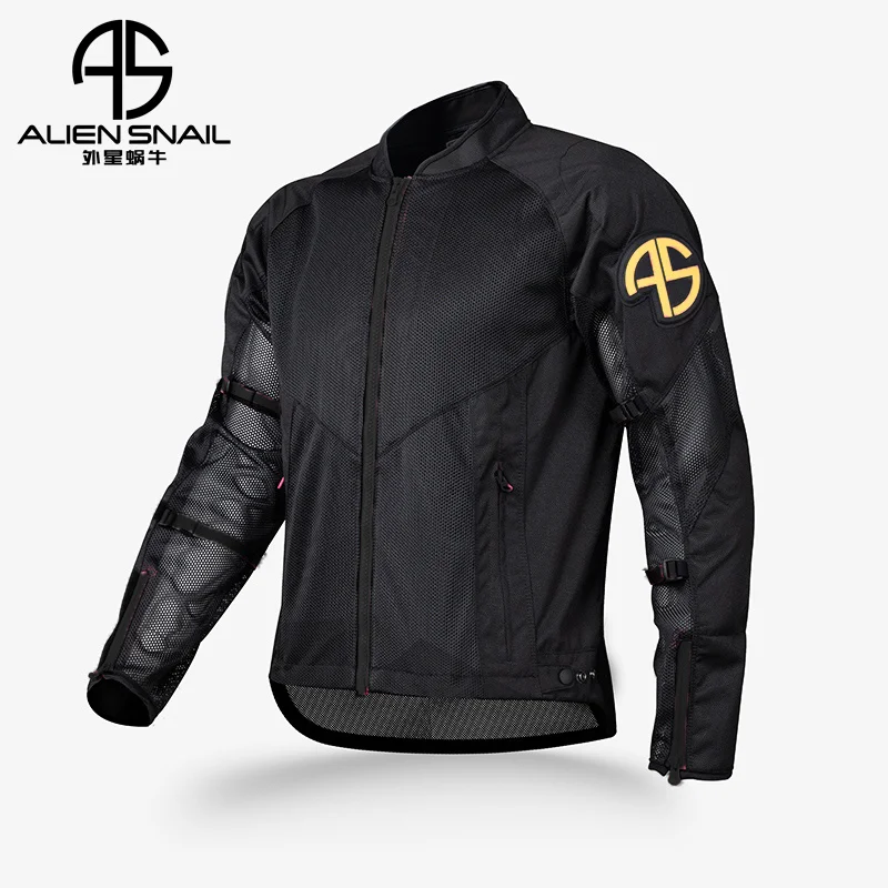 ALIEN SNAIL Motorcycle Jacket Men Summer Chaqueta Moto Jacket Riding Clothes Breathable Mesh Cloth Touring Racing Coat For Men