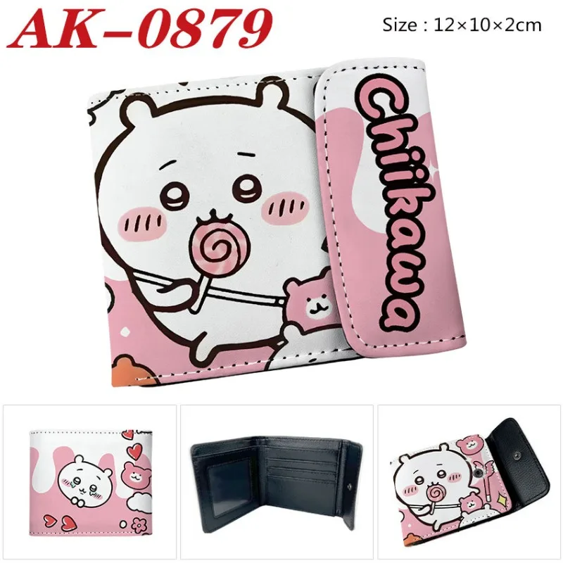 

Chiikawa Wallet Hachiware Cartoon Cute PU Short Hasp Waterproof Two Fold Change Storage Card Bag Student Creative Portable Gift