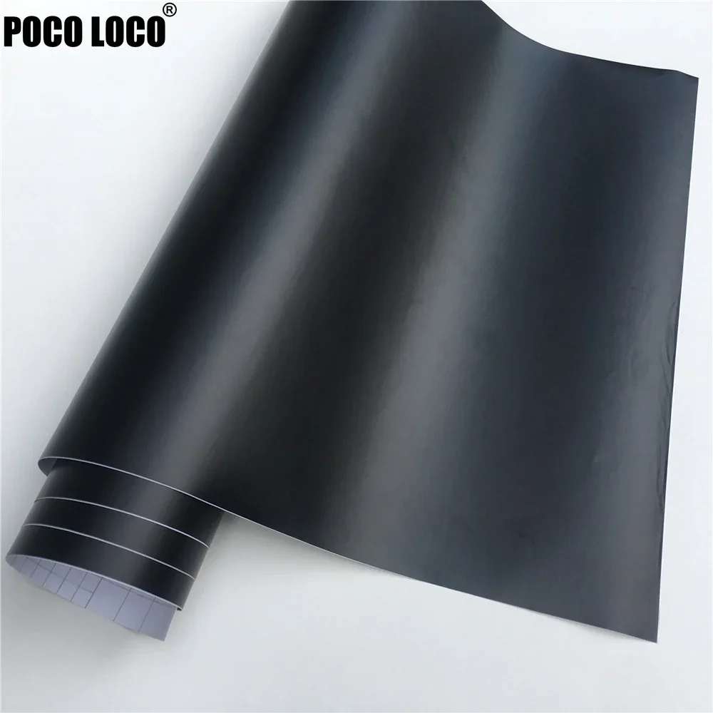 Black Matte Vinyl Auto Self Adhesive Film Car Body Wrap Vehicle Foil Sticker Computer Decal Laptop Cover Air Bubble Free