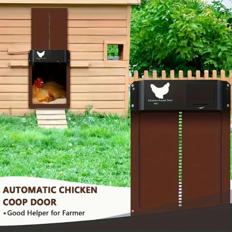 التلقائي حظيرة الدجاج فتحت الباب بطارية تعمل بالطاقة ضوء تحسس التحكم مقاوم للماء الحيوانات الأليفة رفرف الملحقات ترقية ABS بوابة المنزل