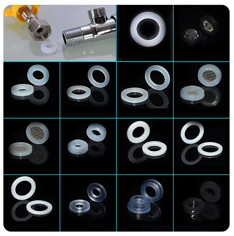 

10-500pcs Shower Valve Hose Filter Mesh Gauze Silicone/Rubber/PTFE/Nylon Washer O-Ring Seal Gasket Various Sizes