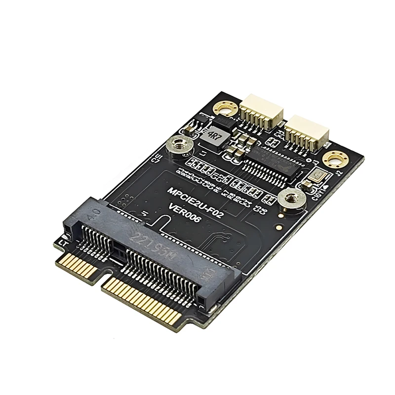 Mini PCI-E para 2 Portas USB 2.0 Adaptador para Placa-Mãe, Notebook Cartão de Expansão com Mini Interface PCIE, PCI Express Card