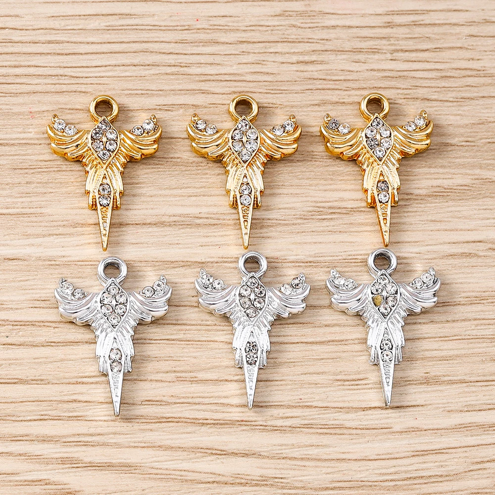 Tusember 10 قطعة 16*22 مللي متر القوطية Steampunk الصليب السحر لصنع المجوهرات أجنحة الصلبان قلادة DIY بها بنفسك أقراط القلائد لوازم