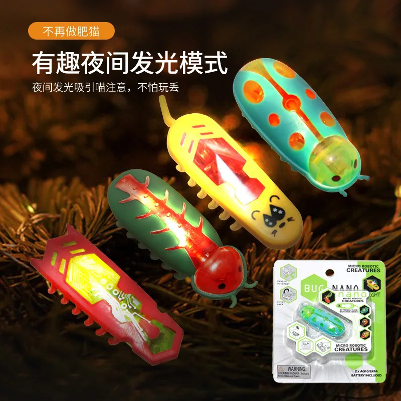 Pet Electric Jumping Bug Cat Toy Vibration Light Multiple Cat, Dog, Toothbrush Bug Zabawki dla zwierząt domowych