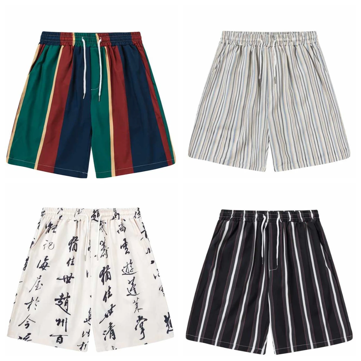 

Men's and Women's Minimalist Line Texture Striped 3D All-over Print Shorts, Suitable for Both Commuting and Vacation