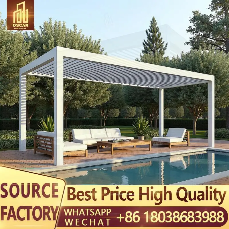 

High Quality Aluminum Louvered Waterproof Outdoor Garden Roof Pergola pergola