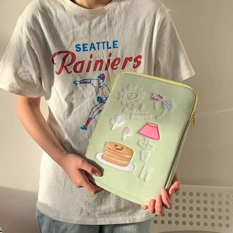 حقيبة كمبيوتر محمولة مقاس 11/13 بوصة، وسادة داخلية، تصميم كعكة القلب، حقيبة كمبيوتر لوحي، حشوة داخلية واقية