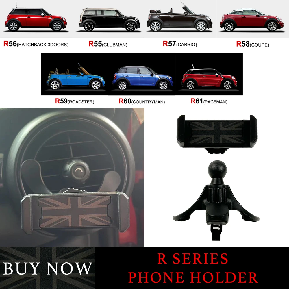 

Car Phone Holder Air Vent Phone Mount Universal For Mini R55 R56 R57 R60 R61 R58 R59 Clubman Countryman Accessories