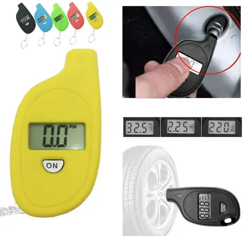 Imagen 2 del producto Mini manómetro de neumáticos Digital 2-150PSl compacto y preciso para coche camión bicicleta con pantalla LCD V4G5