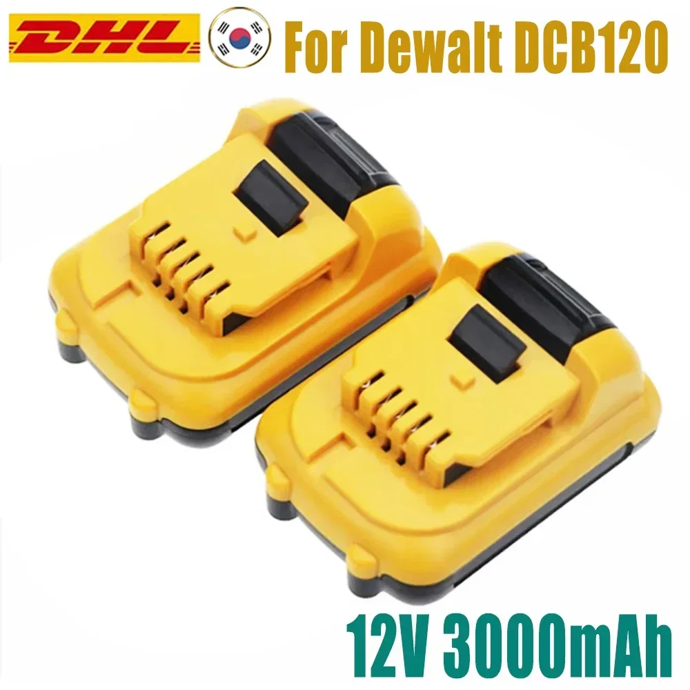 Cordless/Rechargeable for Dewalt DCB120 Lithium ion Batteries 12V 3.0Ah Battery DCB124 DW089LG DCD701F2 Power Tools/Laser Level