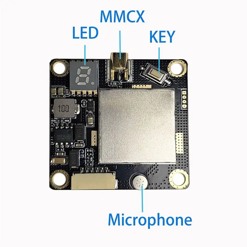 ABTI-5.8G 2W VTX 2000Mw FPV Video Audio Transmitter 7-26V For FPV Long Range Drone RC Airplane