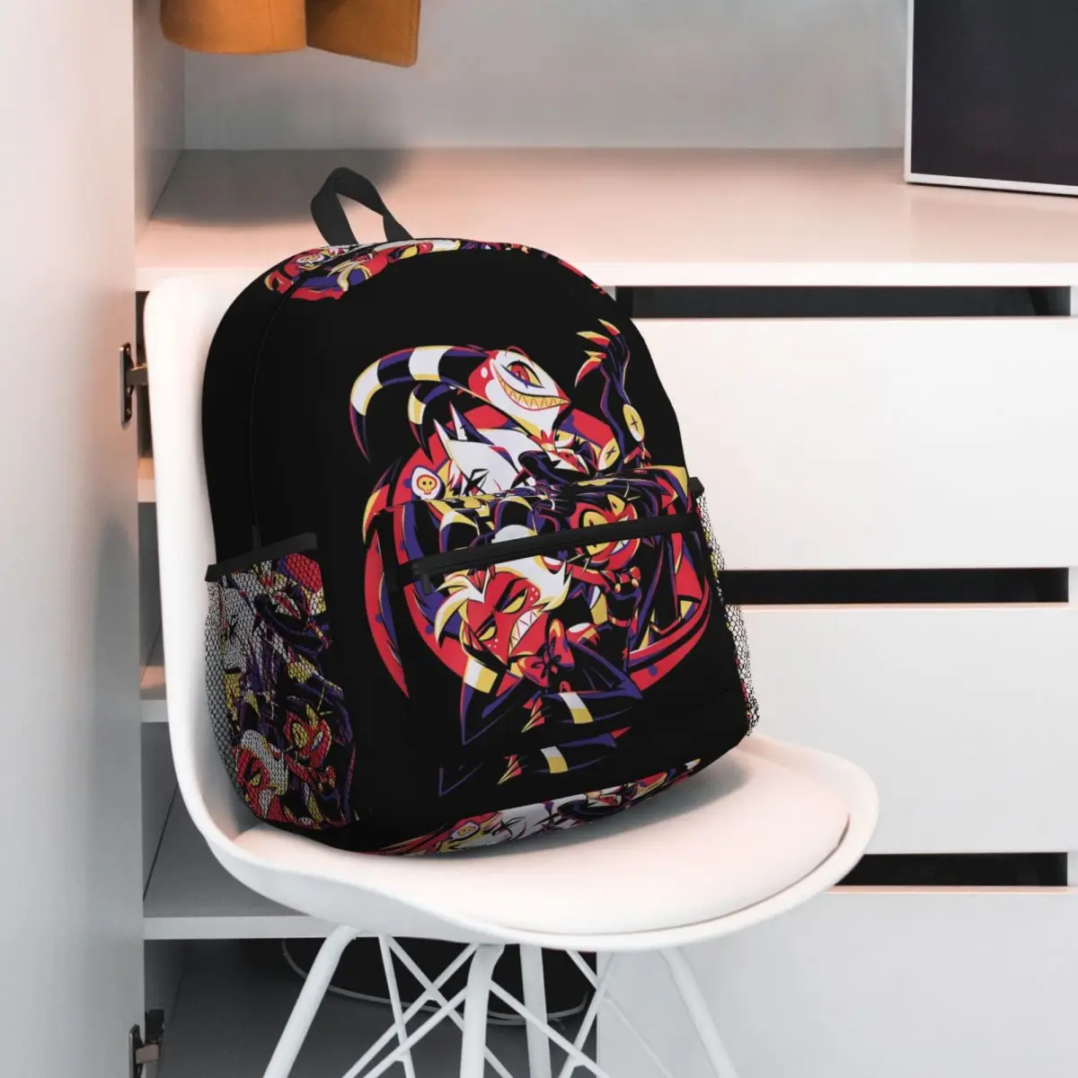 Helluva Boss Loona Ransel Pelajar Tas Sekolah Tas Travel Hiking untuk Pria Wanita Tas Buku Fashion Tas Bahu