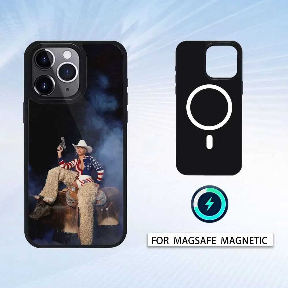 Custodia per telefono B-Beyoncé Lemonade per iPhone 16,15,14,13,12,Pro,Max per ricarica wireless magnetica Magsafe