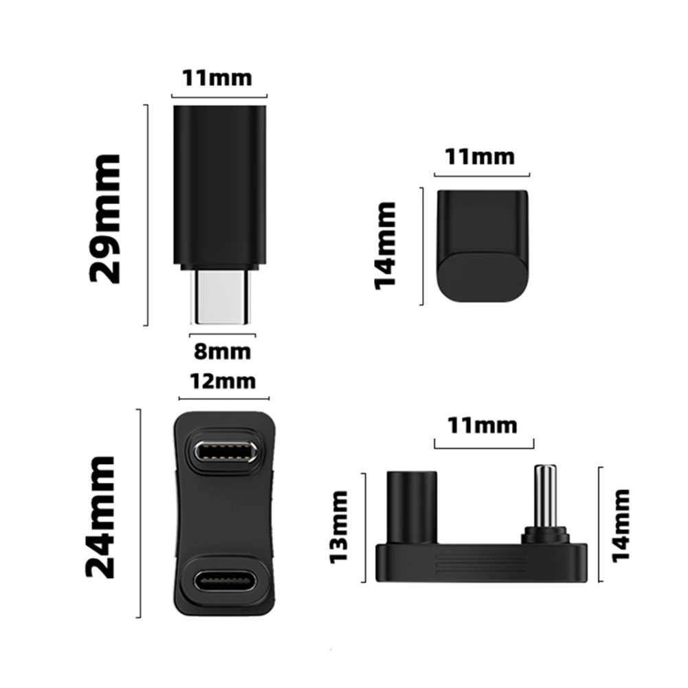 Suitable for Steam Deck 2-in-1 Extension Connector Right Angle Type-C USB C Adapter Male to Female Game Console Accessories