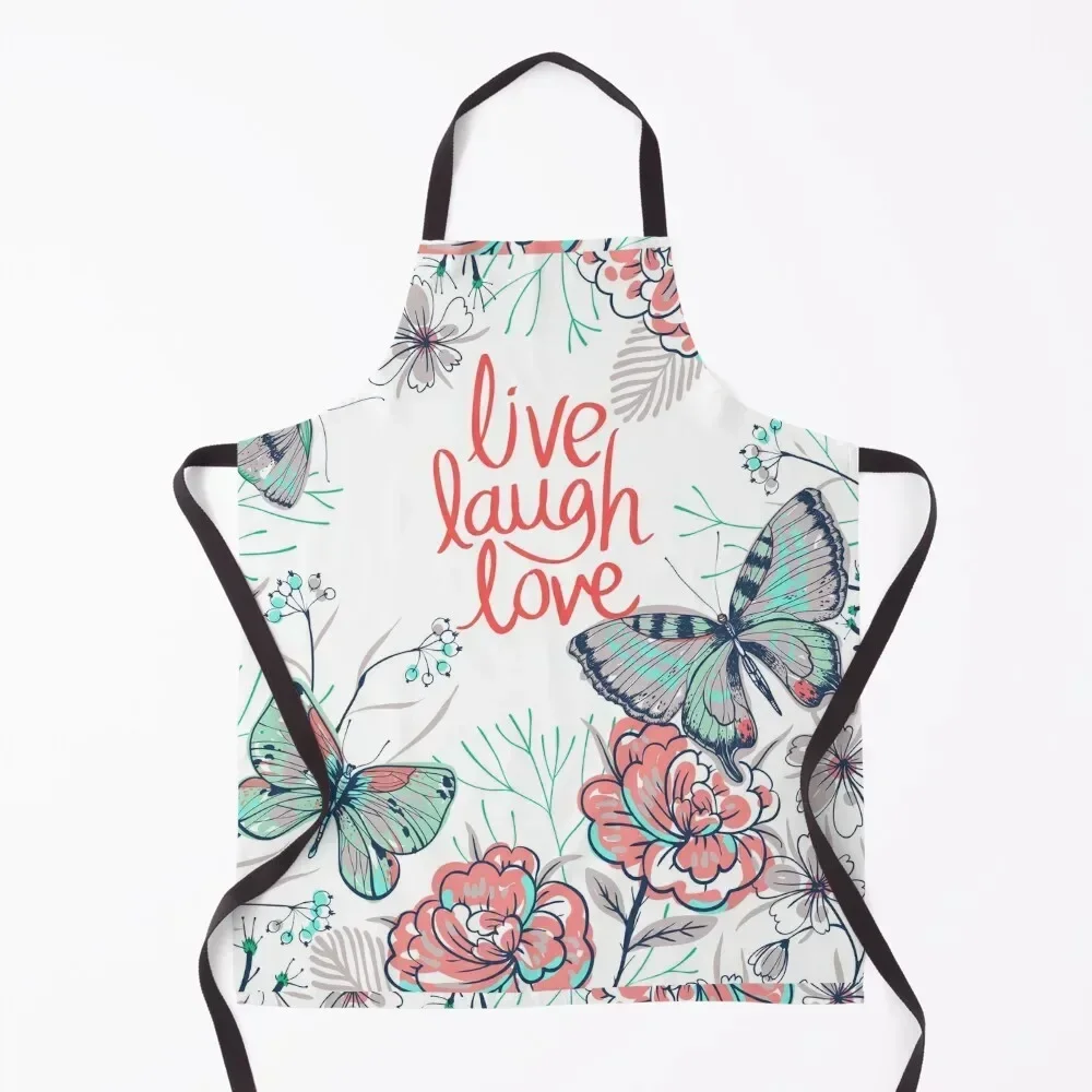 

LIVE LAUGH LOVE Apron Art for kitchen useful kitchen clothes for men Woman Kitchens Apron