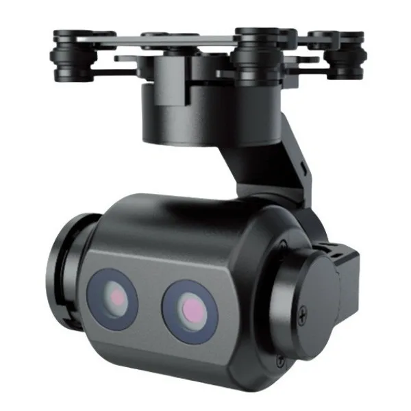 Miniature three-axis dual visible light stabilization pod gimbal drone telescope hoisting