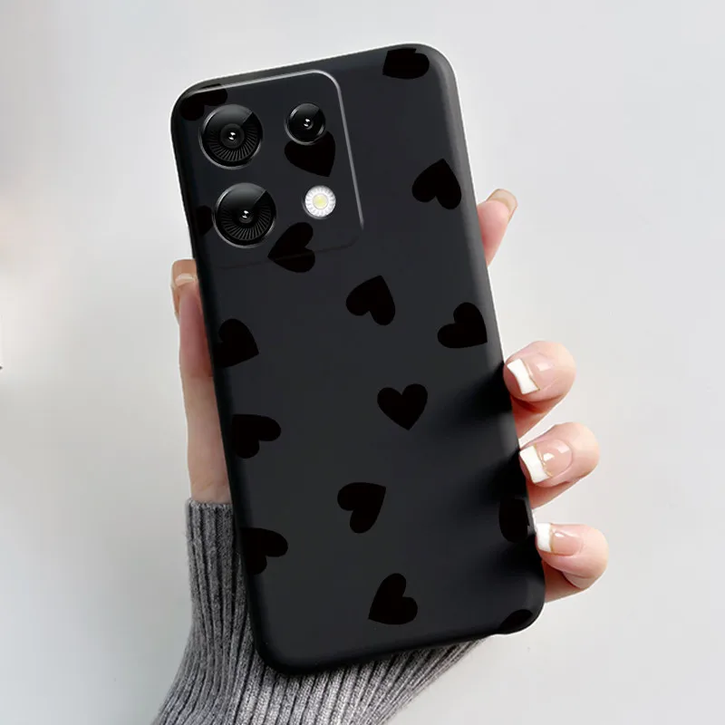 Shockproof Phone Case For Umidigi G9 5G Soft Silicone Black Casing Fluffy Cartoon Rabbit, Funny Cartoon Cat Pattern Candy Shell