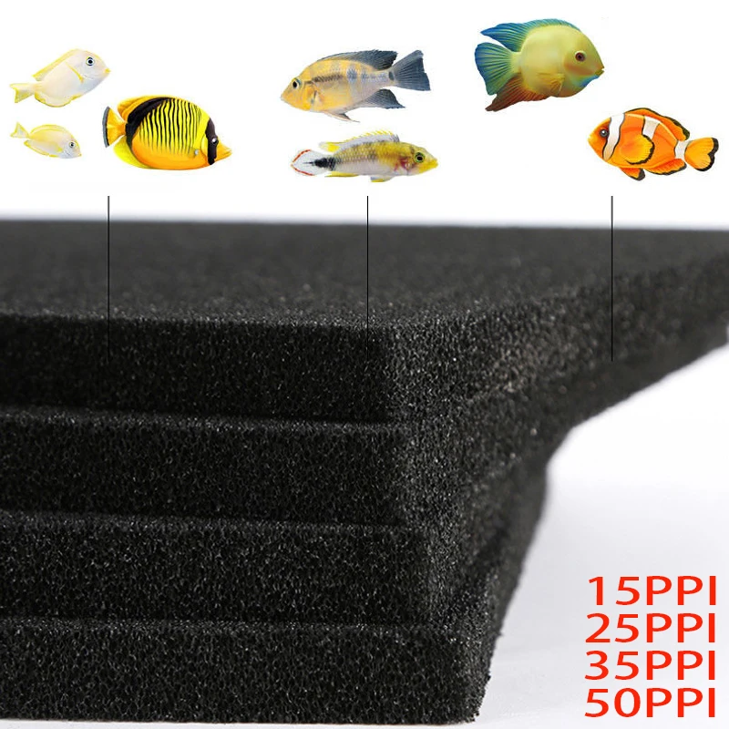 Cuttable Fish Tank Filter Cotton, Biological Cotton, Aquarium Filter Material, Water Purification Sponge, 15 25 35 50 PPI 2