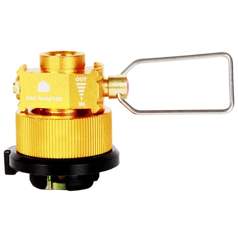 Gas Saver Plus Conversor de gás Recarga Adaptador de conversão de tanque de gás Adaptador de cilindro de gás longo dourado