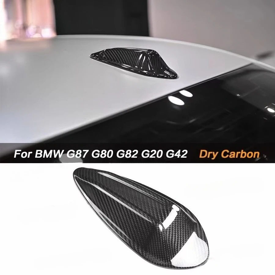 For BMW 2 3 Series G20 G80 M3 G82 M4 G42 G87 M2 2022+ Dry Carbon Fiber Exterior Roof Antenna Cover Dome Antennae Shell Trim Cap