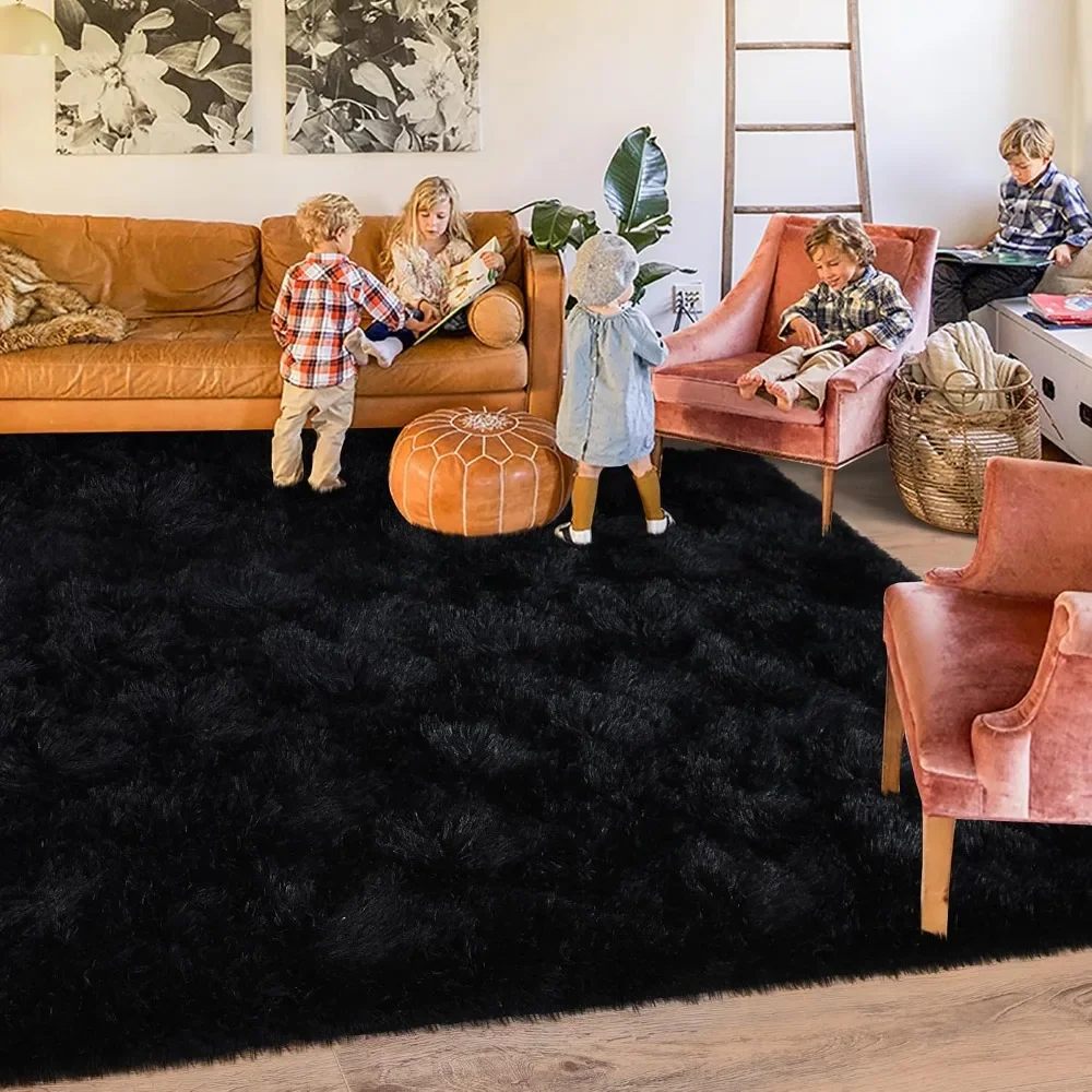 New Best Deal US Shipping Ultra Soft Large Shag Area Rugs for Living Room Non Slip Plush Modern Fluffy Carpet for Bedroom Kids B view 2