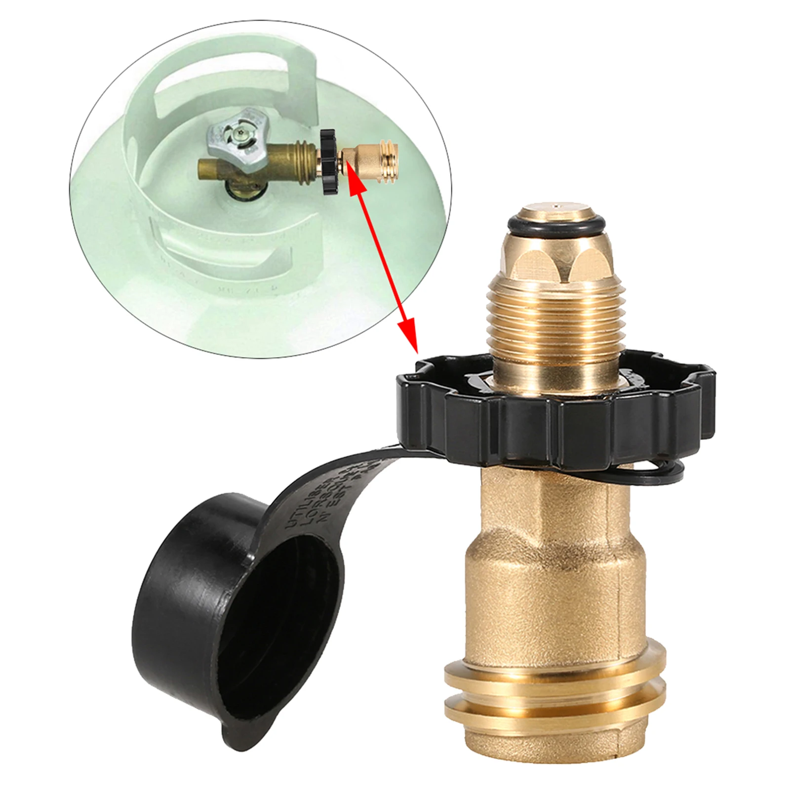 Brass  Tank Adapter Convert POL to  Gas Pressure Regulator