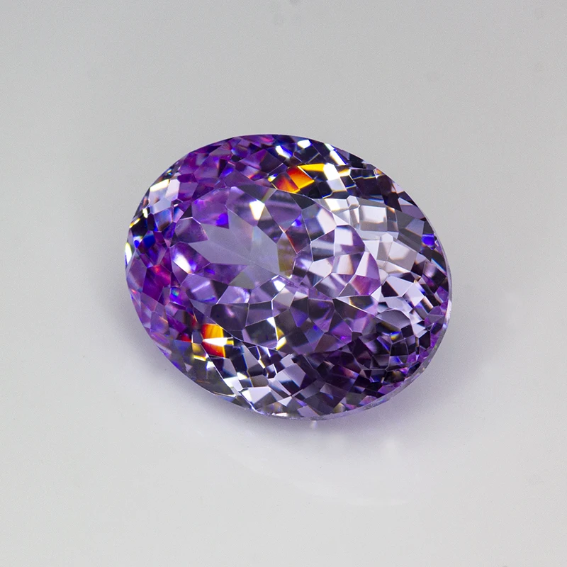 Fancy Purple Blue Oval 100 taglio sfaccettato Cubic Zirconia Lab zircone CZ 4K taglio 5A + qualità per la creazione di gioielli