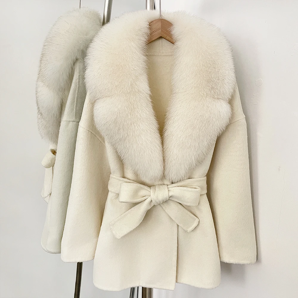 Women's Winter Coat Korean Reviews Many Outer Jacket with Fur Wool & Trench Coats Outerwear Warm High Quality Women's Clothing