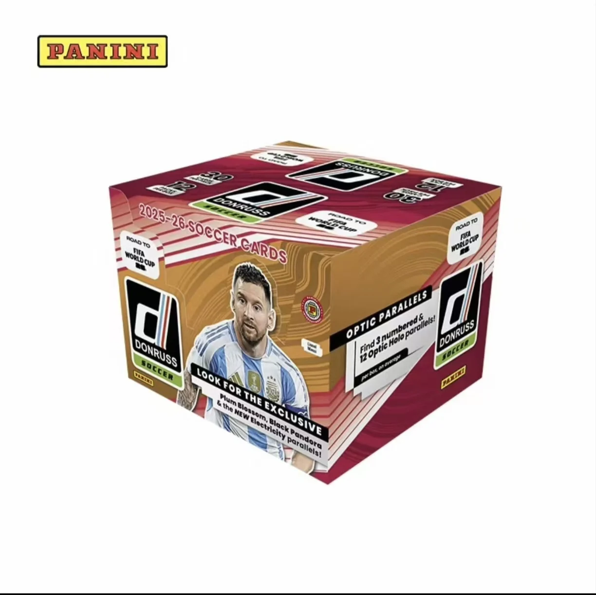 Tarjeta Coleccionable Panini Donruss Road To FIFA World Cup Soccer Hobby International con Personajes de Messi y C Ronaldo, 25-26
