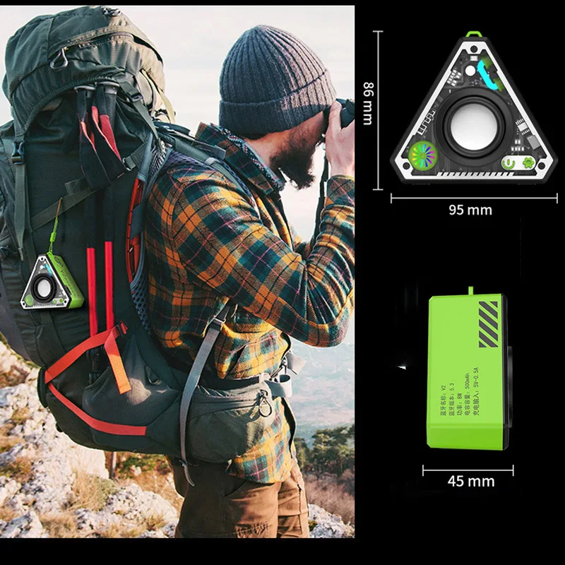 Портативная прозрачная Bluetooth-колонка, мощный мини-динамик для улицы, TWS стерео музыкальный плеер с RGB Подсветкой