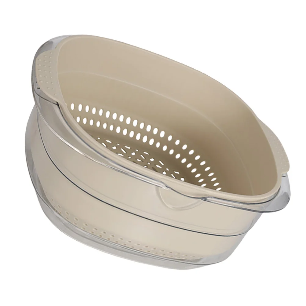 

Plastic Kitchen Colander Bowl Double Layered Fruit Washing Basket Strainer Vegetable Washing Container Plastic Colander