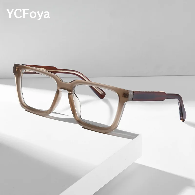 

Retro Big Size Square Eyeglasses Frame for Men And Women Ultra Light TR90 Optical Prescription Glasses Trendy Fashion New 8649