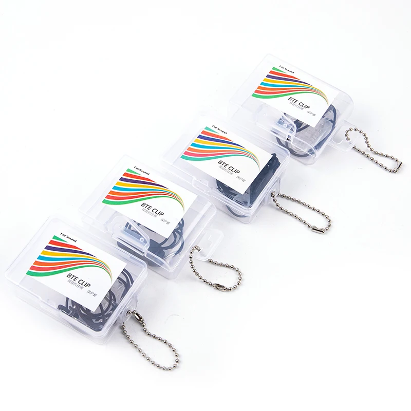 Hearing Aids Clip Holder Transparent 1/2 Rings Anti-Lost Lanyard Safety Behind The Ear Hearing Aids Accessory for Children Adult