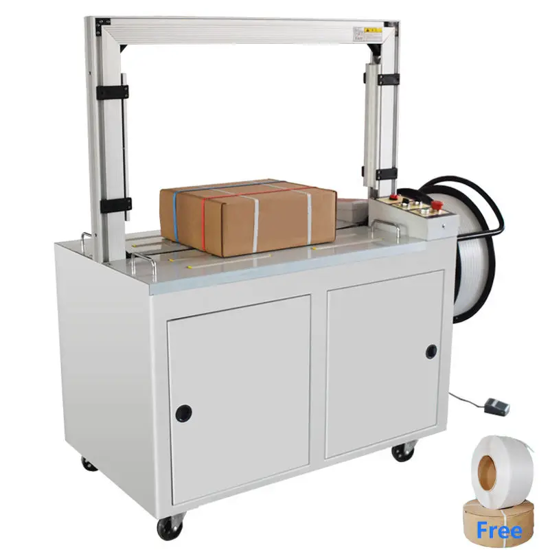 

Electric PP Belt Bundle Paper Carton Wrapping Strapping Machines For Food Beverage & Commodity Carton Box Packing