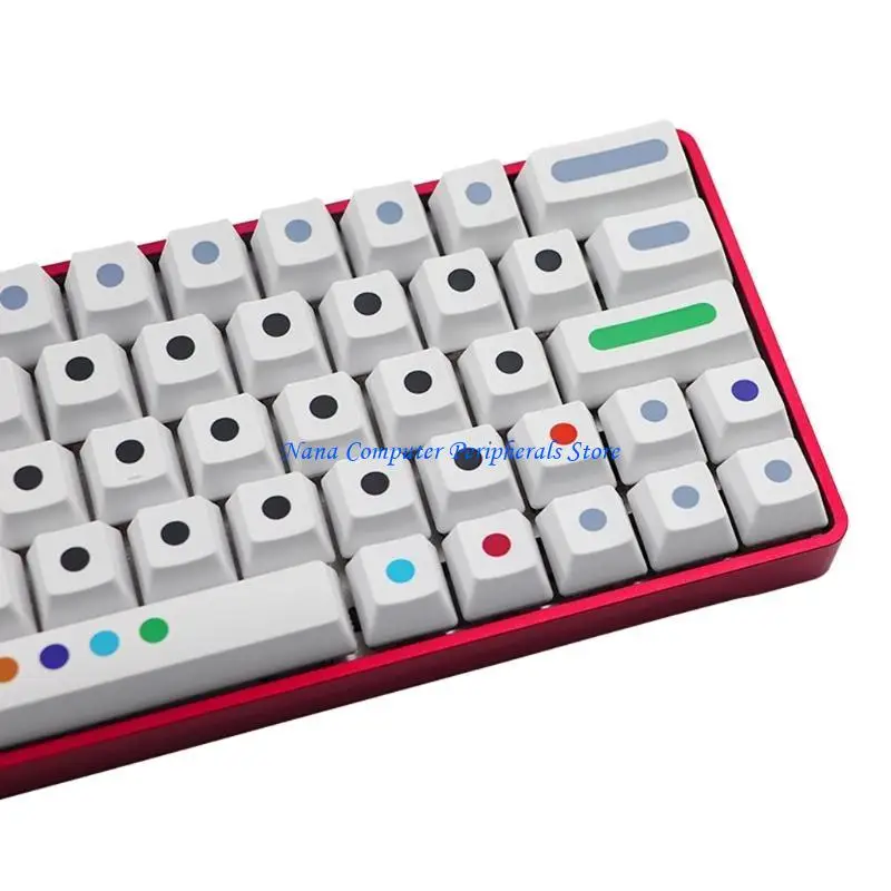 F68C PBT KEYCAP DYE SUBLIMATION OEMプロファイルメカニカルキーキャップ71KEYS DOTS KEYCAP