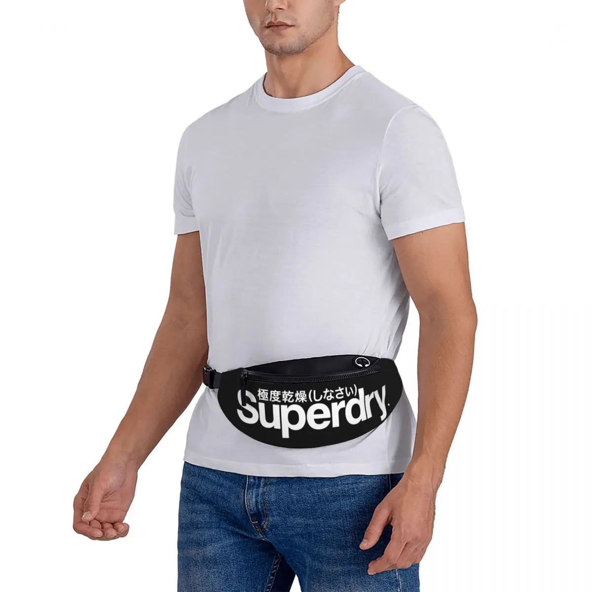 Hip Hop Letter Logo Fanny Pack para Homens e Mulheres, Bolsa de Cintura Ajustável, Sacos de Cinto Ajustável, Viagem, Caminhada, Ciclismo, Impressionante