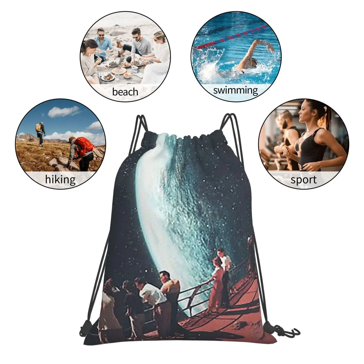 Missing The Ones We Left Behind Backpacks Multi-function Drawstring Bundle Pocket Sundries Bag Book Bags For Man Woman School