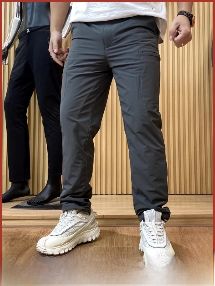 

Thiened Fce Lined Outdoor Spor Straight Leg Casual Pants for Men Warmth Retaining Autumn Winter Faion Ci Sle