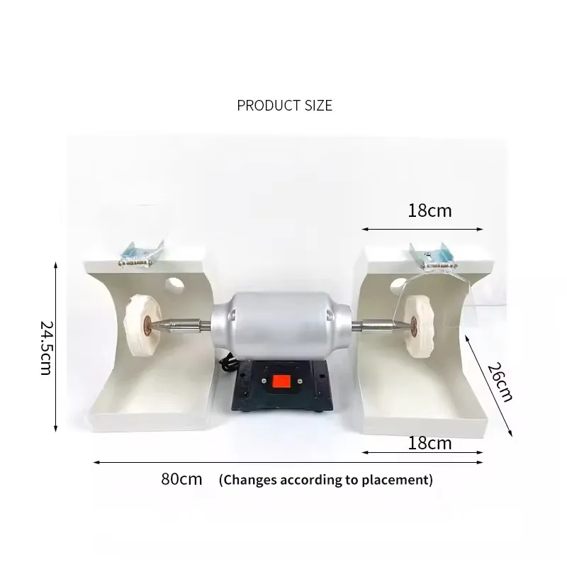 Dental Double-head Polishing Polisher machine denture grinding double head rubber tray polishing machine - view 3