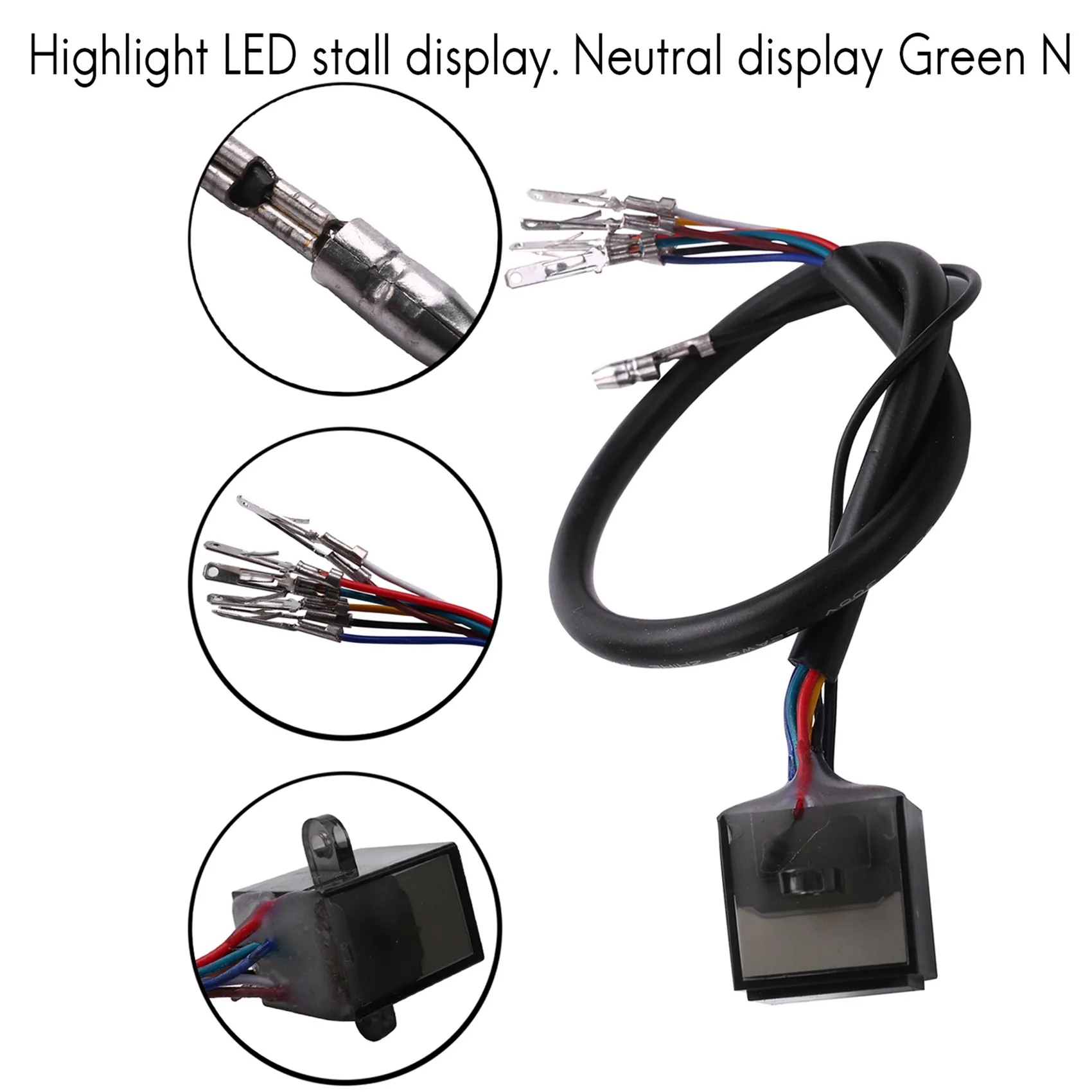 2X Green LED Universal N-6 Digital Gear Display Motorcycle Indicator Shift Lever Sensor Motorbike Accessories